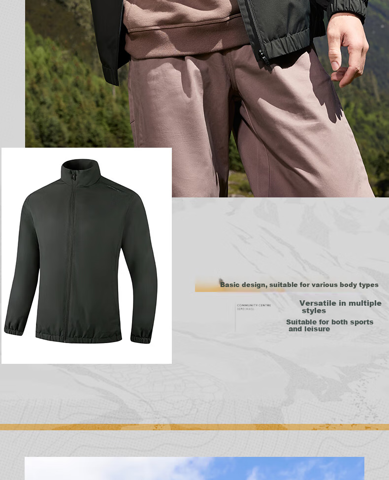 361° Men's Jacket, Spring And Summer, Water-Repellent, Stand-Collar, Sports Outdoor Jacket, Windbreaker for Men, 652534603-1 8