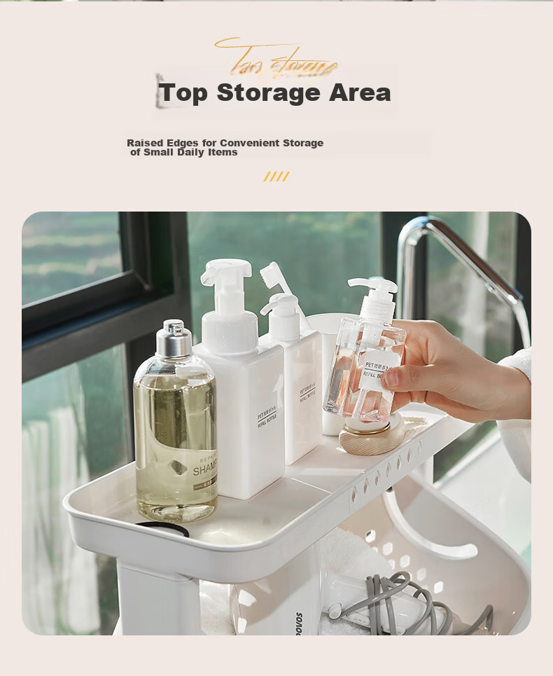 JEKO&JEKO Household Laundry Hamper, Dirty Clothes Basket, Bathroom Storage Organizer, Laundry Sorting Bin, Two-Tier 5