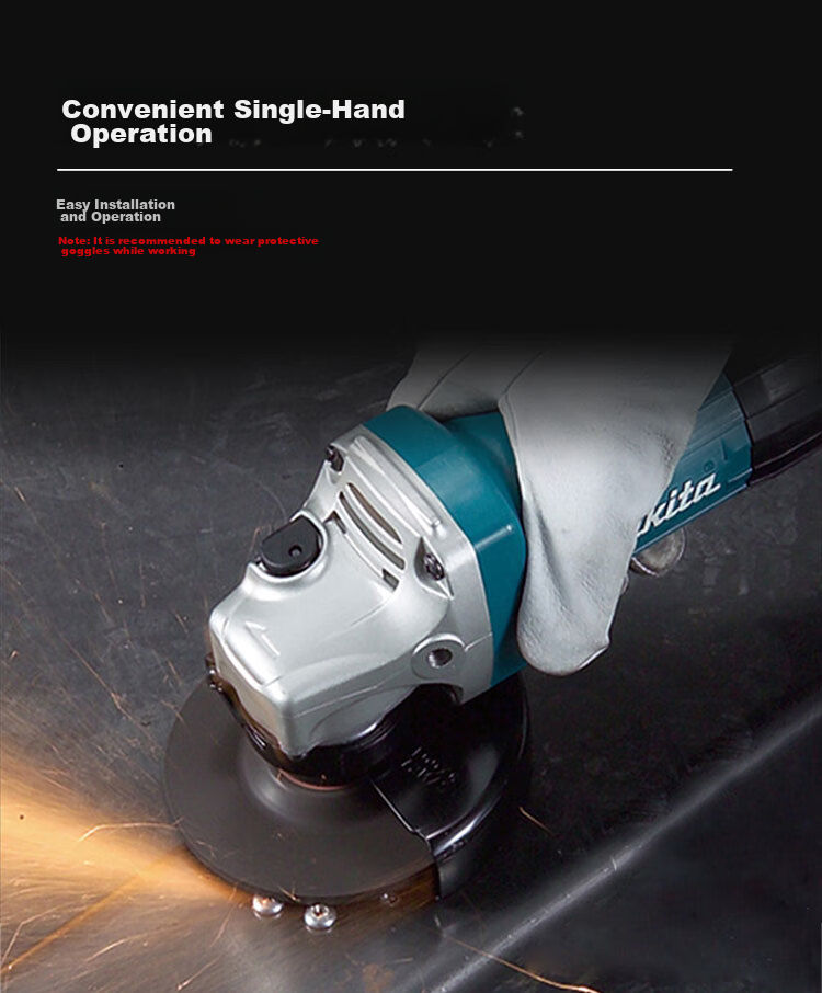MAKITA Angle Grinder, Cutting Machine, Polisher, Hand Sanding Wheel, Rear Switch M9513B 10