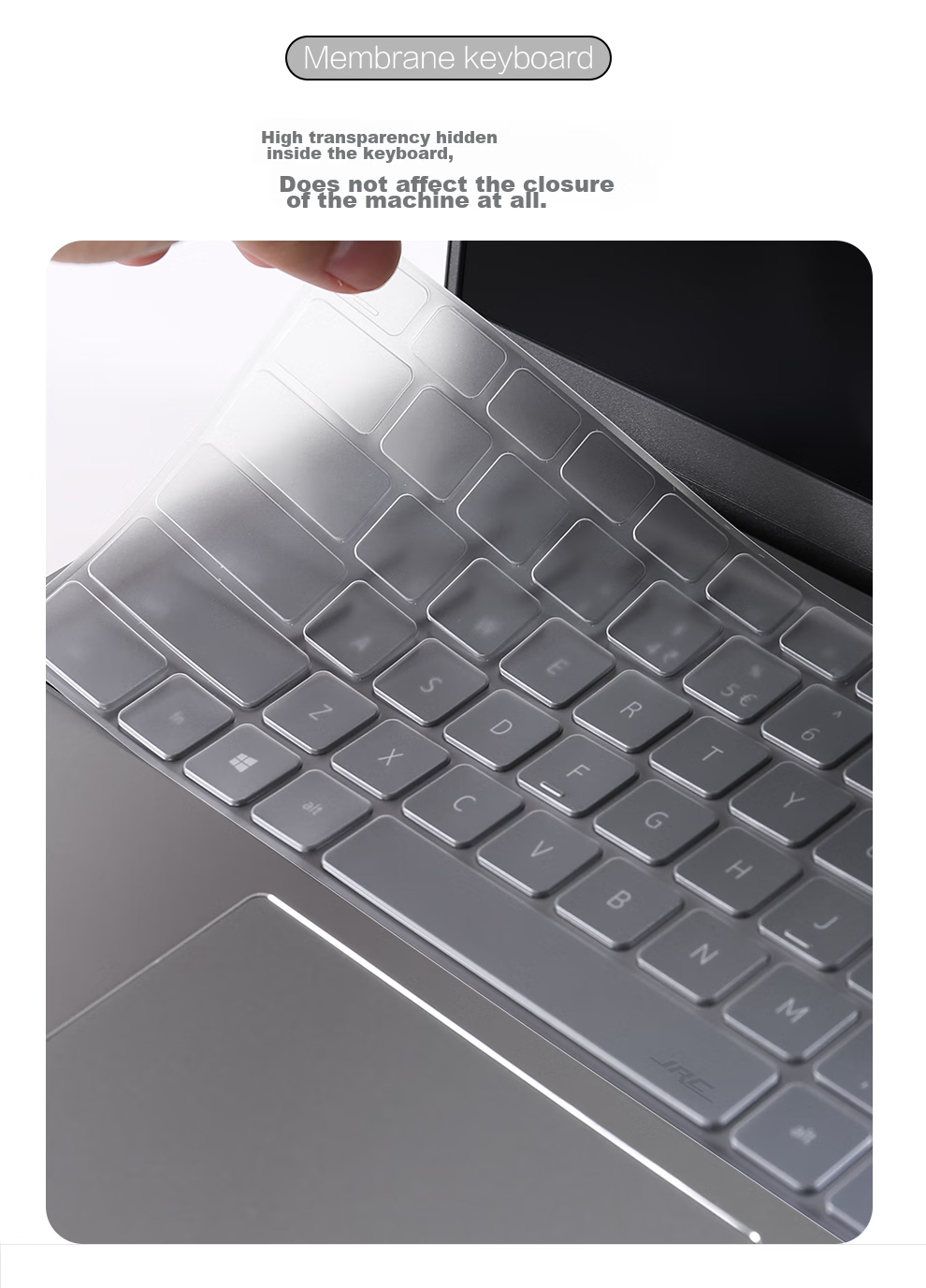 Jichuan Dell Inspiron 16 Plus-7630/14 Plus-7430/14 Pro/13 Pro Keyboard Cover, Laptop Keyboard Protective Film, TPU Transparent Dust Cover 4