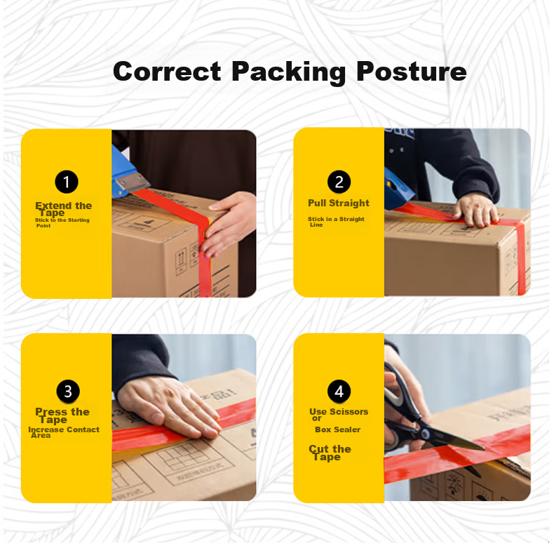 Sitoo [High Cost-Effective Boxed Tape], Whole Box of Adhesive Tape, 60 Rolls Red Tape, Marking Classification Transparent Tape, Packaging Tape, Cutting Tool, Express Delivery Tape, Thickened And Sticky 10