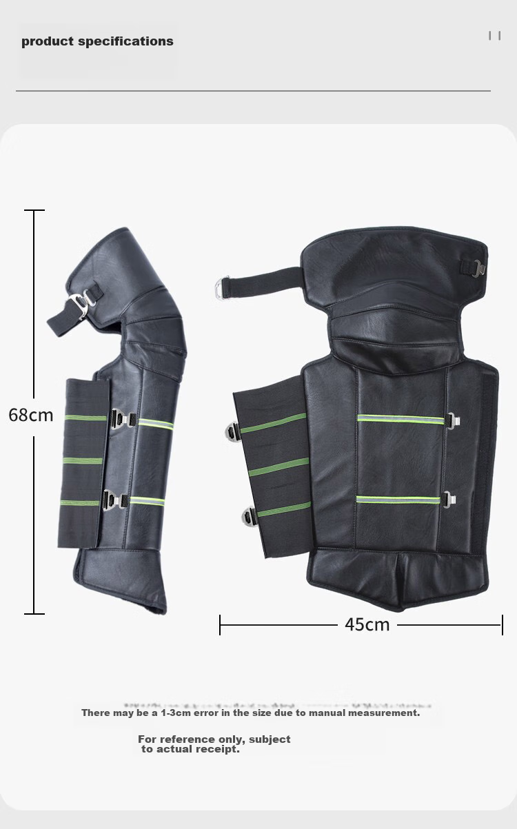 BWNK Winter Motorcycle Thick Knee Pads, Electric Scooter Warm Knee Guards, Battery-Powered Vehicle Leg Protectors, Long Style 2