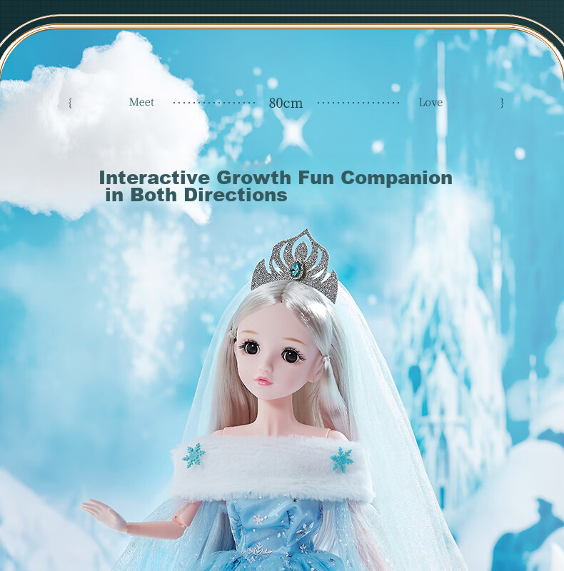 Annagongzhu 80cm Aisha Princess Doll Toy Set, Large Gift Box for Girls, Birthday And Graduation Gift for Childre 10