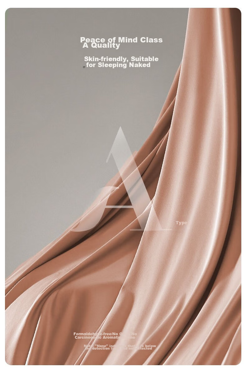 LOVO Luolai Light Luxury 100S Long-Staple Cotton Sateen Four-Piece Bedding Set, Double Bed Fitted Sheet Style, 200*230cm, Pink 7