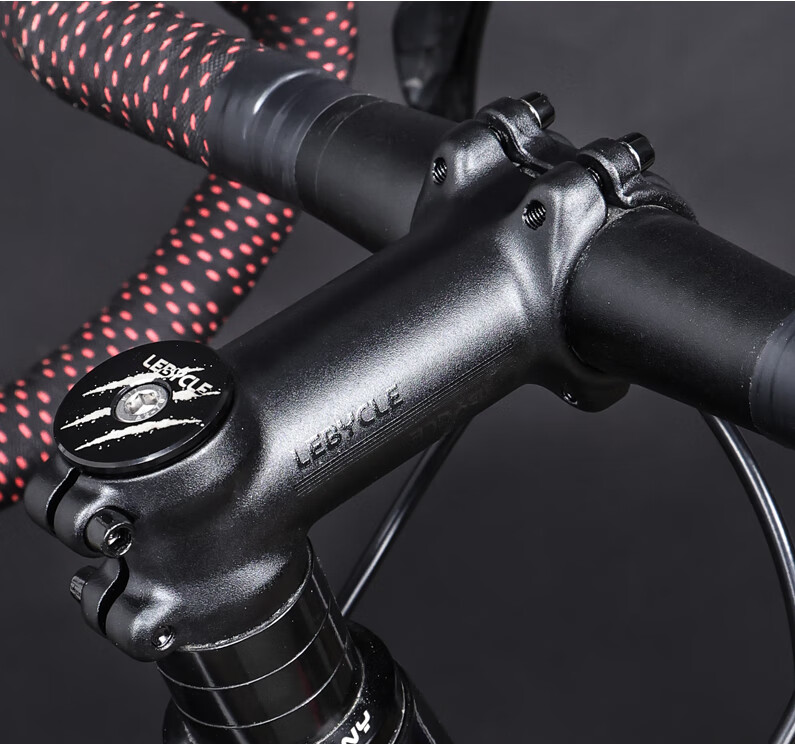 LEBYCLE Aluminum Alloy Road Bike Handlebar, Mountain Bike Ultra-Light Handlebar, Positive And Negative Angle 7-Degree Bicycle Stem, Handlebar 6