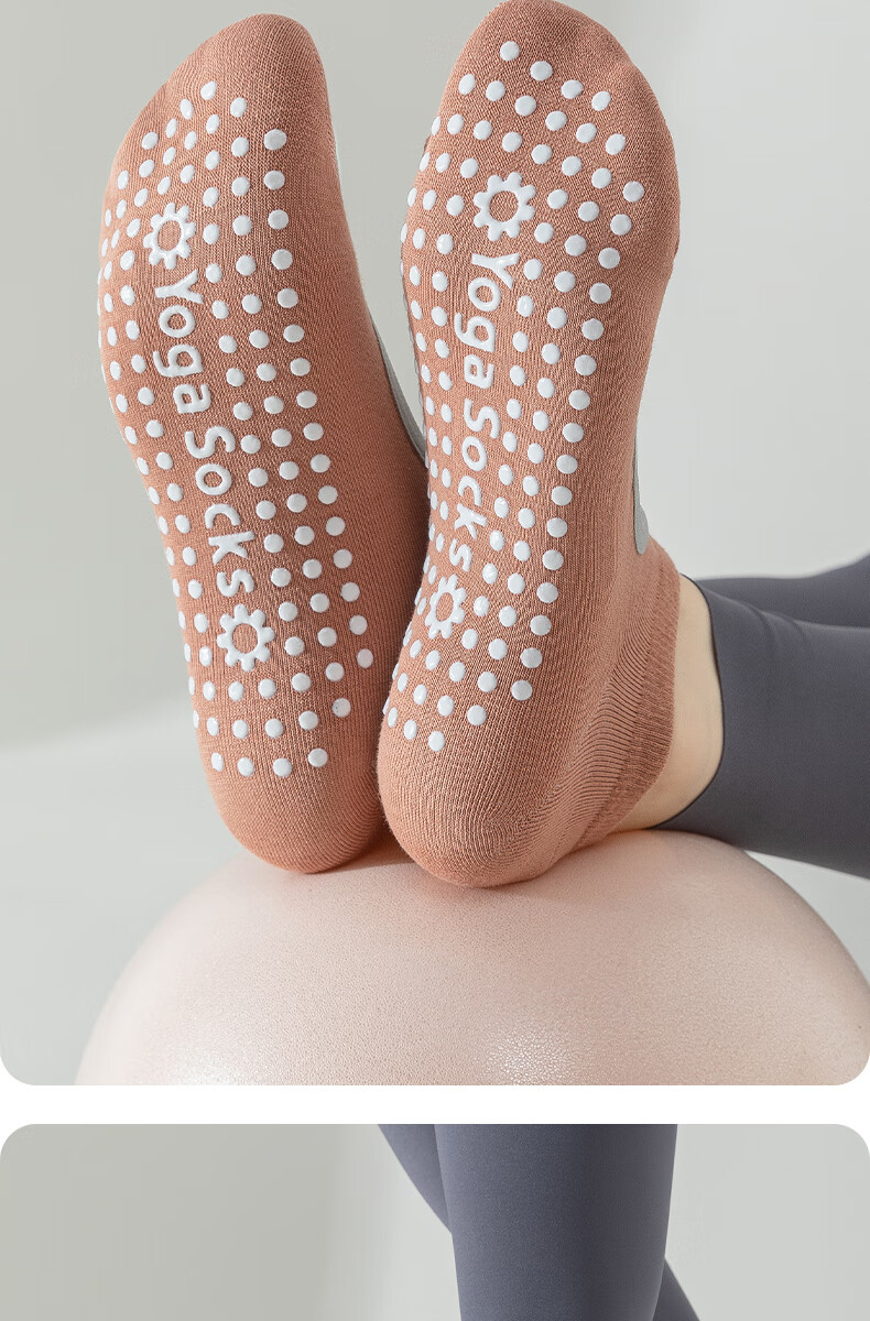 Ziyouxi Yoga Socks for Women, Professional Sports Non-Slip Anti-Pilling Short Tube Socks, Pilates Fitness Dance Seamless Boat Socks for Spring And Summer 22