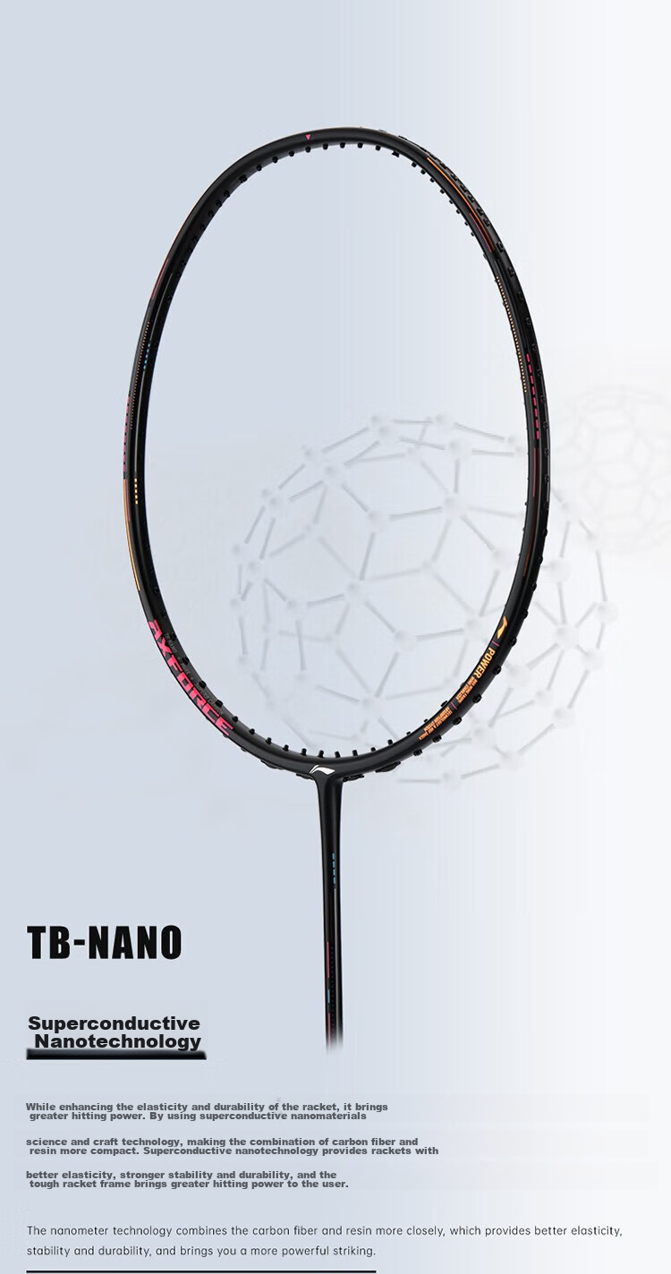 Li-Ning Badminton Racket Thunder 80 Black Gold, 4U6 Unstrung Racket, Offensive Type, AYPT271-46 2