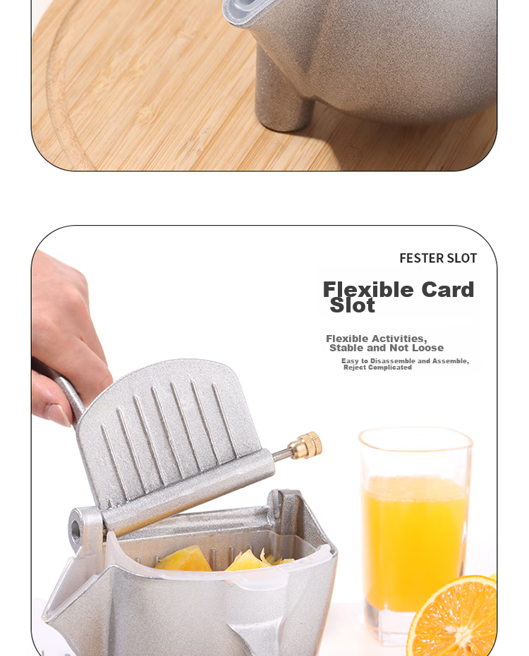 BJ Pomegranate Juicer Manual Squeezer Heavy-Duty Orange Juicer Hand-Pressed Lemon Detachable Fruit Press 9