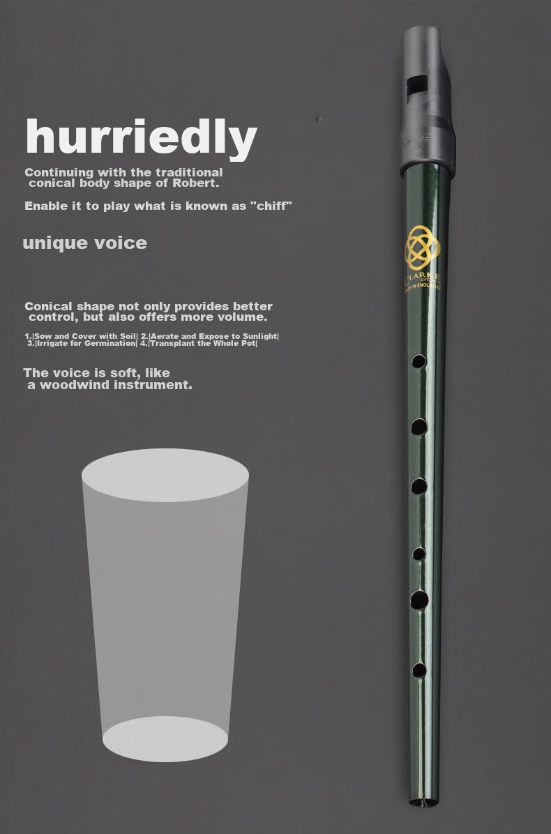 CLARKE Irish Tin Whistle in D Key, Original Imported Celtic Vertical Flute, Musical Instrument 8