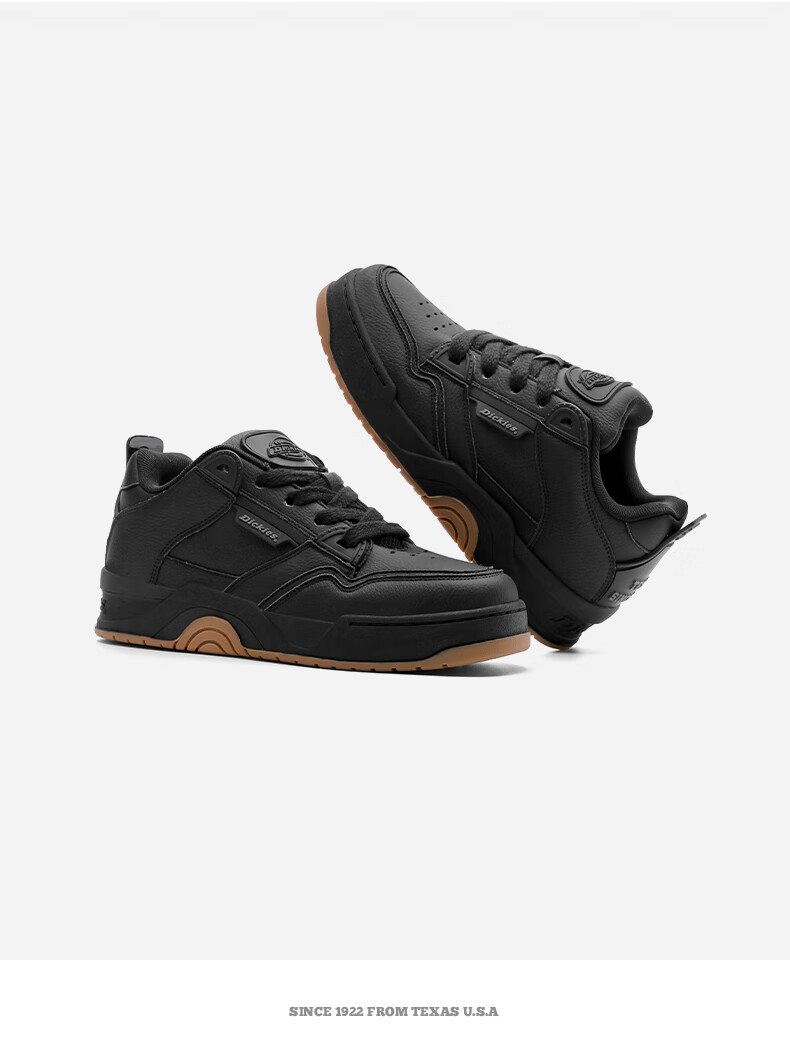 Dickies Men's Casual Sneakers, Breathable Versatile Height-Increasing Shoes, 74B All Black, Size 39 7