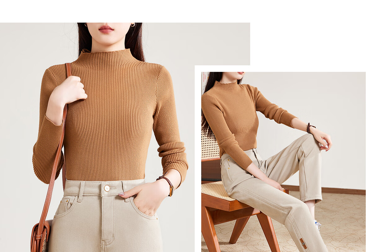PinCai Women's Jeans, Spring And Autumn White High-Waisted Slimming Heightening Versatile Casual Trousers P143N1010 26