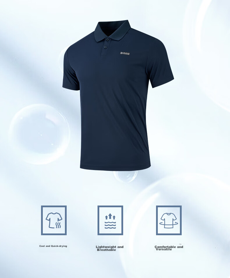361° Men's Short-Sleeve T-Shirt, Summer Quick-Dry Polo Shirt, Running Fitness Sportswear, Half Sleeve, 652524102D-1 3