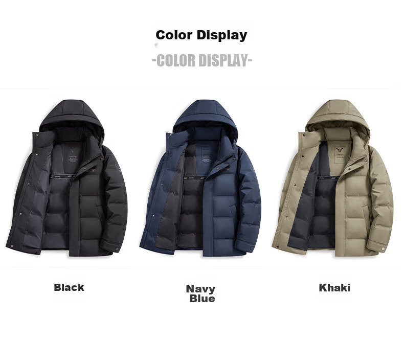 YAYA Men's down Jacket, Short Style with Detachable Hood, Thick Warm Coat for Young And Middle-Aged, Winter Business Casual Outerwear Y05 8