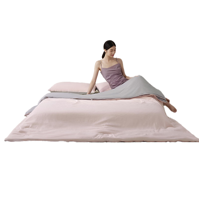 JD Original 100% Silk Comforter, High-End Two-Tone Winter Duvet, Silk Winter Quilt - Winter Comforter, 1.5x2m, Approximately 3.6 Ji