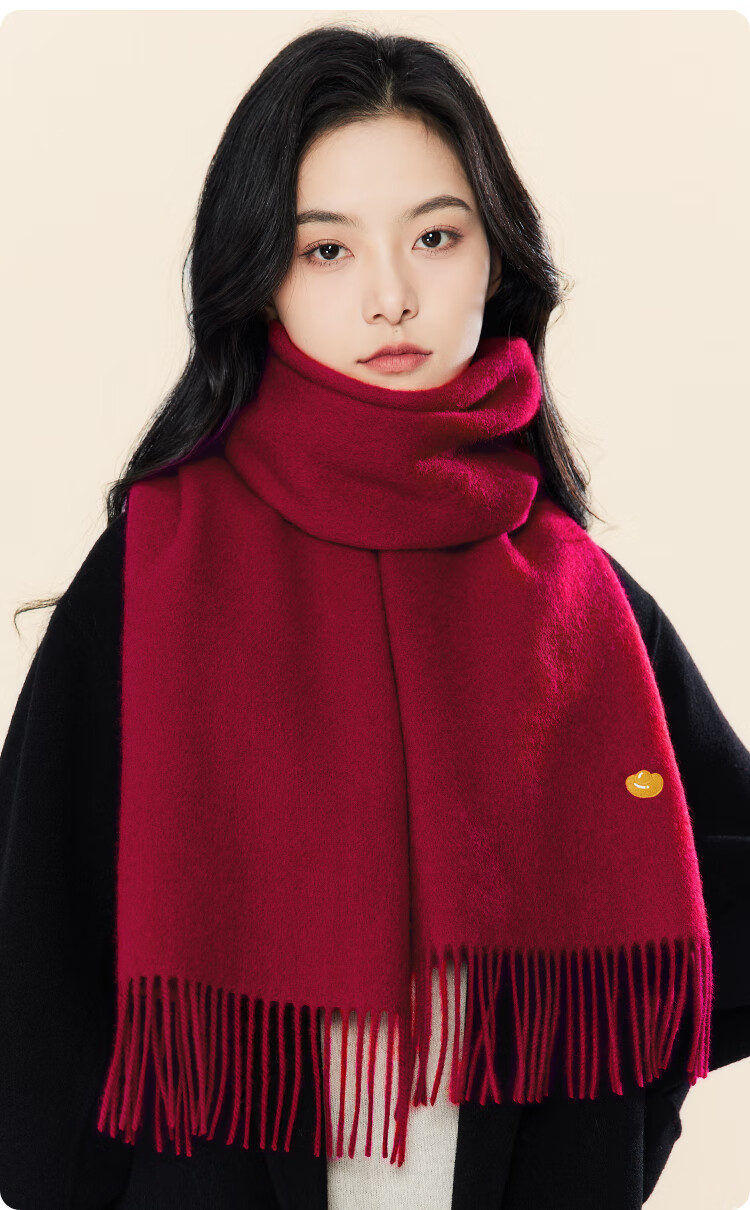 JIUMU Pure Wool Scarf for Women, Autumn And Winter Neck Warmer, Ladies' Warm Shawl, Gift for Women on Mid-Autumn Festival Or Birthday, Gift Box Packaging 22