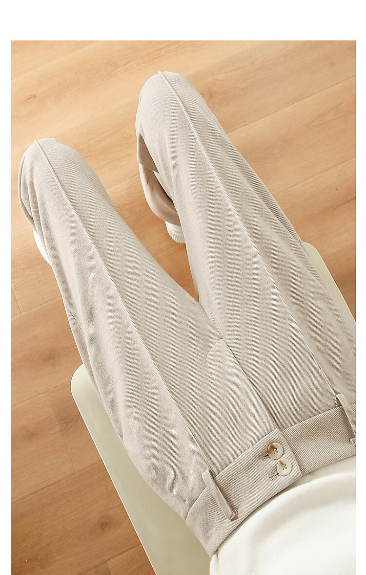 Dme [Career Selection] Winter Urban Commuter Micro-Flare Long Pants Women's Trousers Casual Pants, Coffee Color, Size 26 10