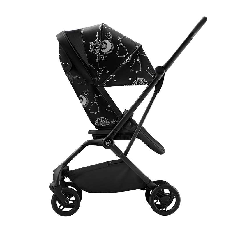 HBR Stroller with One-Button Automatic Folding, Lightweight And High Landscape MPro Automatic Folding, Starry Night Glow