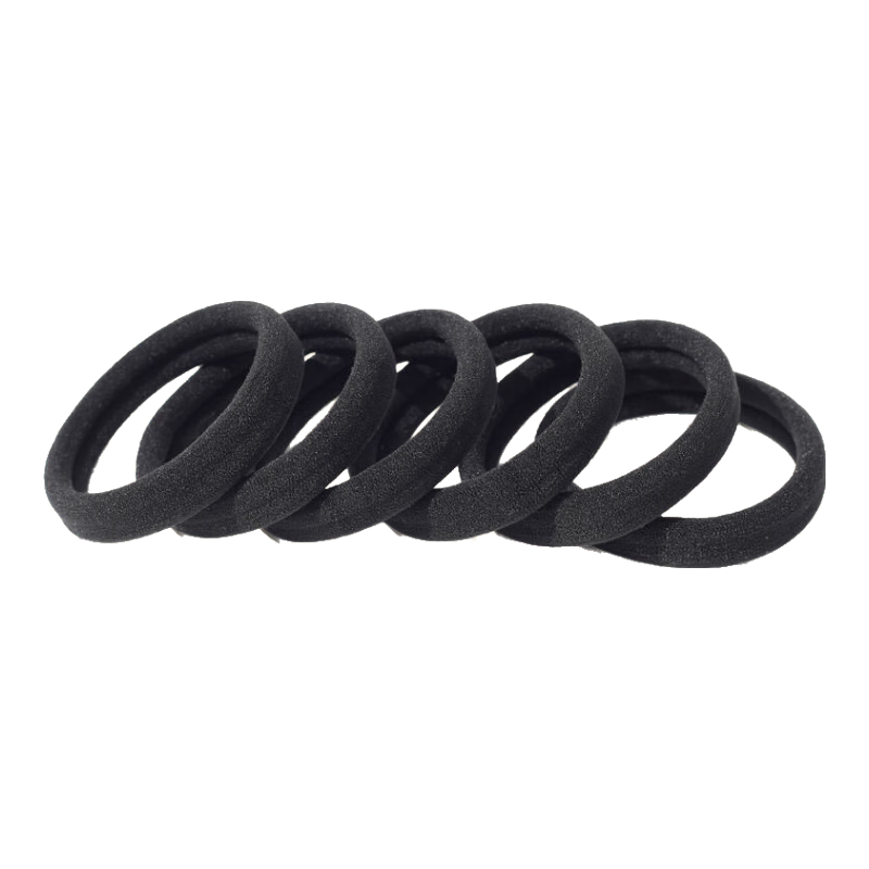 BATUREL Black Hair Ties, Seamless Elastic Bands, High-Elasticity Rubber Bands, Trendy Hair Ties for Children And Girls, Elegant Style