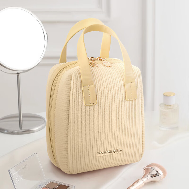 Lehuolvxing Cosmetic Bag, Portable Large Capacity, Stylish, for Washing Cosmetics And Skincare Products, Handheld Storage Bag, Essential for Women's Travel And Business Trips