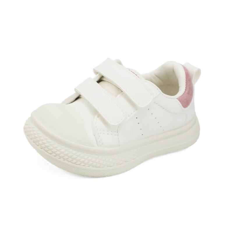 TOPSTAR Children's Canvas Shoes for Spring And Autumn, Back-To White Sneakers for Boys And Girls, Non-Slip Wear-Resistant Breathable Casual Shoes, White/pink, Size 22