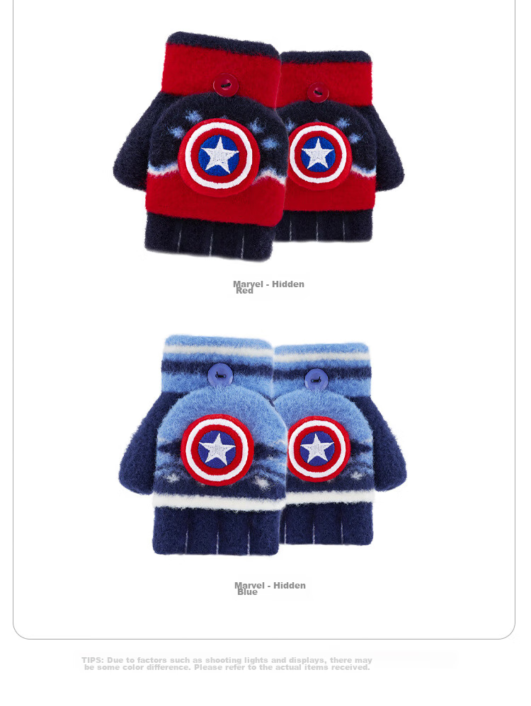 Disney Boys Spider-Man Winter Half-Finger Gloves, Baby Five-Finger Flip-Up Gloves HM70129, Spider-Ma 11