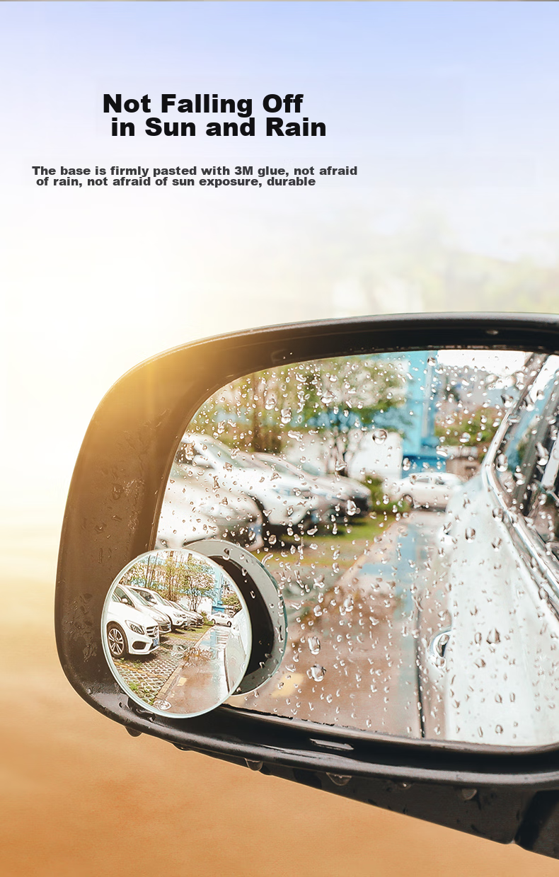 KOOLIFE Car Rearview Mirror Small Round Mirror, Reversing Mirror, Car Auxiliary Blind Spot Assist Wide-Angle Reflective Mirror, Small Round Mirror, Reversing Aid, High-Definition, Rainproof, 360-Degree Adjustable 14