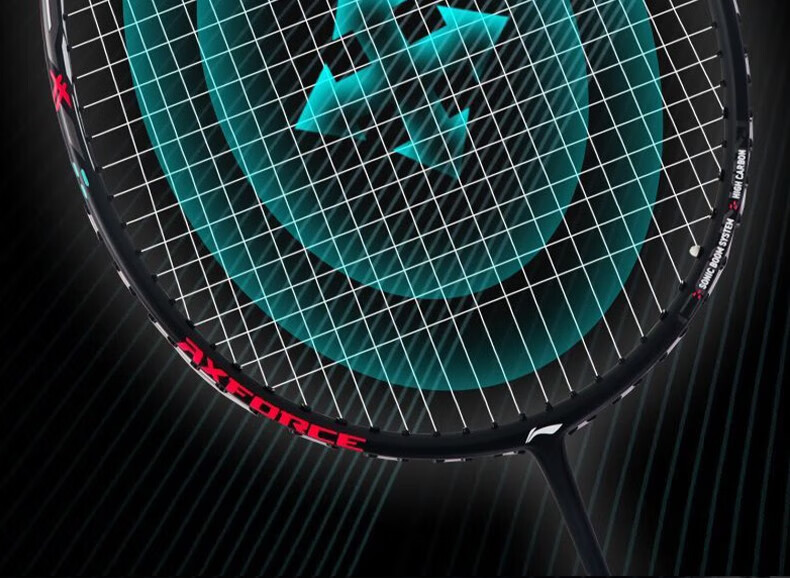 Li-Ning Badminton Racket, Thunder Small Steel Cannon, High-Power Black, Full Carbon Professional Offensive Racket, Single Racket, 4U Unstrung Racket 11