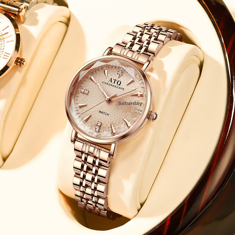 ATQ Ultra-Thin Watch for Women, Mechanical Style Top Ten Brands Wristwatch, Simple Design, New Year Valentine's Day Gift for Girlfriend Or Wife 10