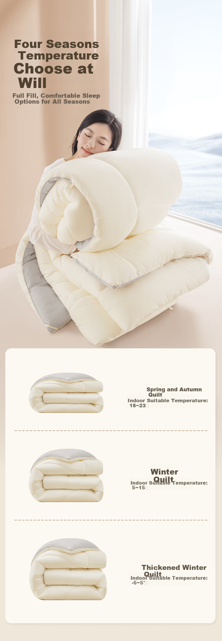 JD Original 60% Soybean Fiber Comforter, Class A Antibacterial Breathable Warm Single Bedding for Spring, Autumn And All Seasons, 3 Jin (1.5kg), 1.5x2m 8