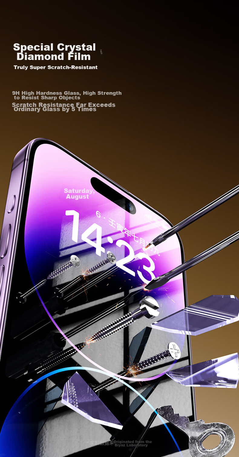 BIAZE [Ultra-Fast Repair 2 Pieces] Suitable for Apple 16e Hydrogel Soft Film, IPhone 14/13/13Pro Screen Protector, High-Definition Non-Tempered Full Adhesive Protective Film JM200 5