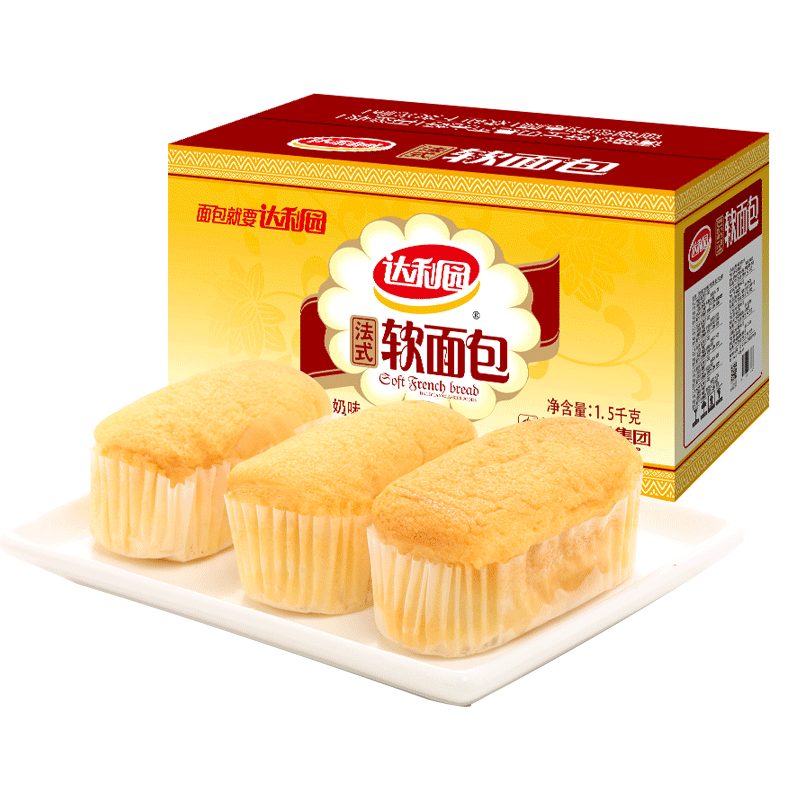 达利园法式软面包香奶味3斤整箱装零食糕点心早餐代餐 新老包装随机发货