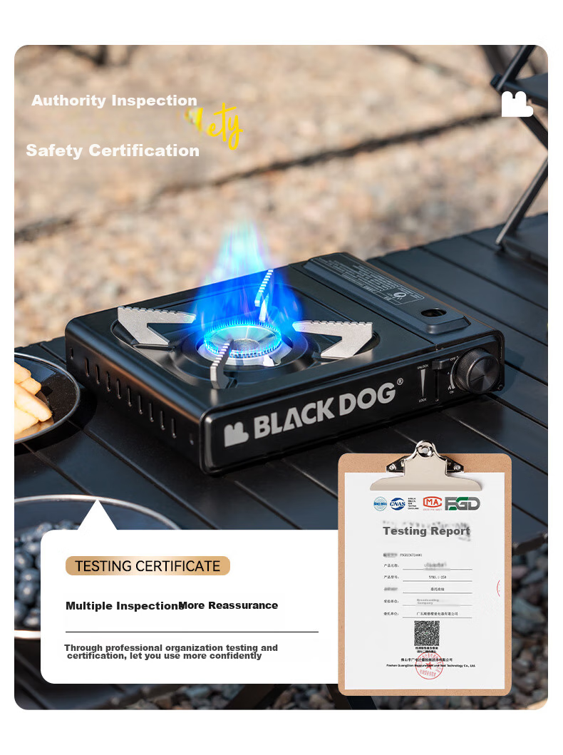 Black Dog Seven-Star High Flame Explosion-Proof Seven-Core Seven-Burner Gas Stove with Storage Box 10