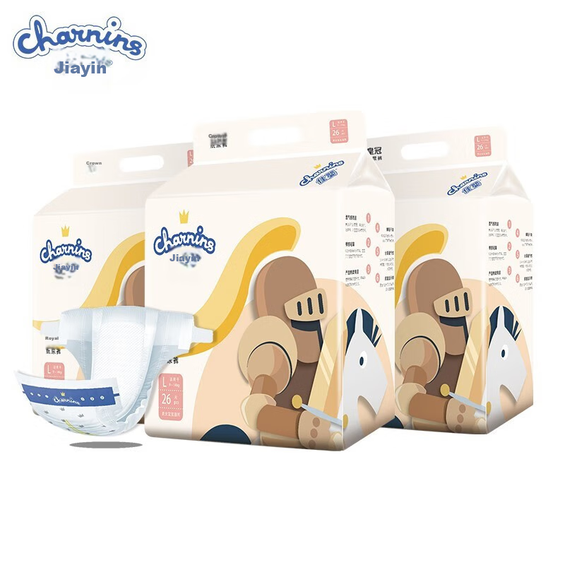 Jiaying [No Melamine Detected] Crown Diapers, Size S, 105 Pieces (4-8kg), Baby Ultra-Thin Soft Diapers