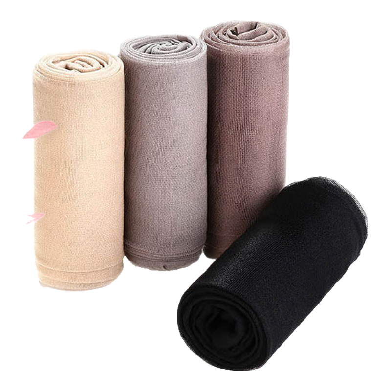 LangSha Women's Silk Stockings, Spring And Summer Thigh-High Pantyhose, 4 Pairs, Thin Style, Professional Women's Base Layer Socks, Ultra-Thin Tights
