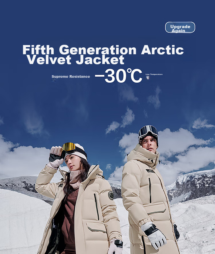 BOSIDENG [Guan Aideng Style] Extreme Cold Goose down Jacket for Men And Women, Couples Matching Long Hooded Warm Coat 3