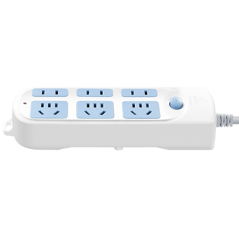 BULL Power Strip Socket Extension Cord, 6 Outlets with Master Switch, 5 Meters, 10A 250V GN-609 Suitable for Home And Office Use