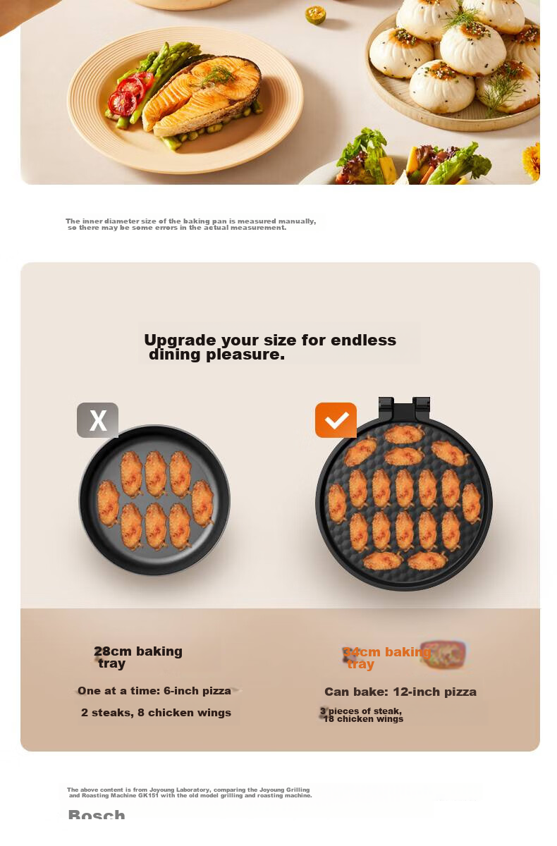 Joyoung ZMD Safe Series Electric Griddle 25mm Deep Grill 1500W High Power 30cm Large Baking Pan Double-Sided Heating Multifunctional Grill JK30-GK658 5