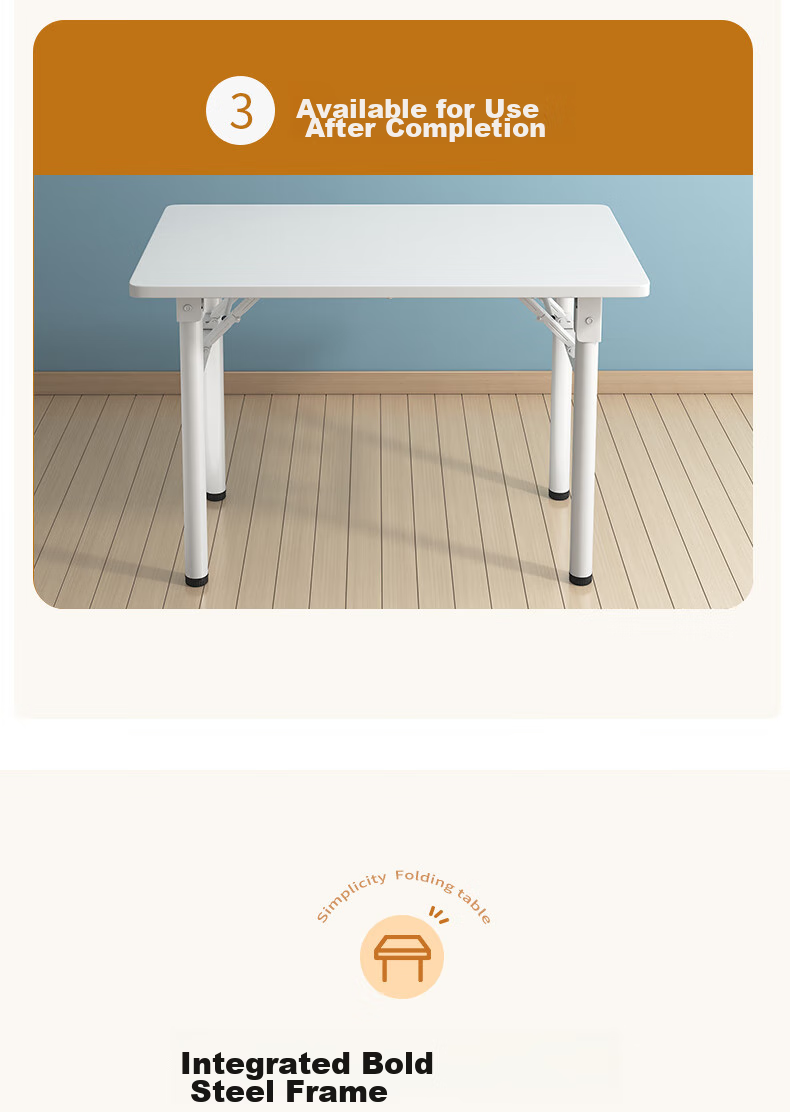 Chibailun Folding Table Computer Desk Home Bedroom Study Writing Desk Simple Bedside Desk Dining Table 100*60 4