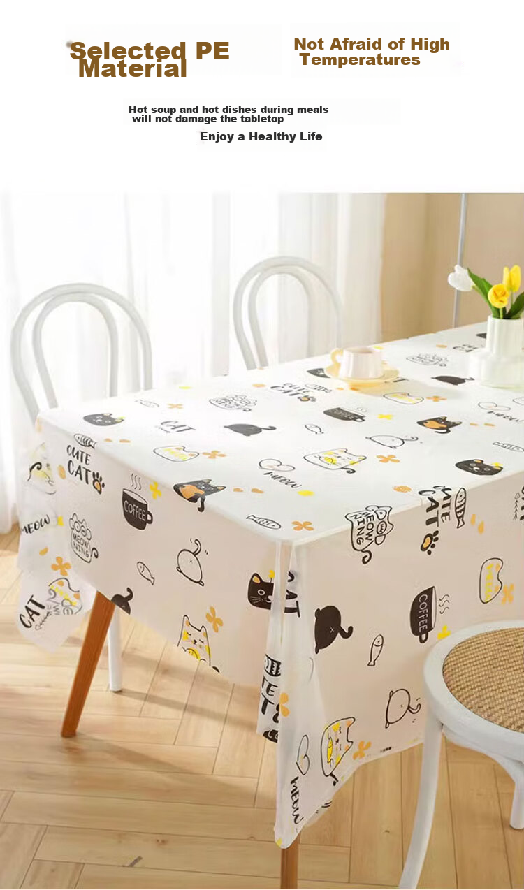 YOUAO Disposable Tablecloths, 160cm, 10 Pieces, Thickened Camping Outdoor Placemats, Printed Tablecloths, Outdoor Dining Mats for Gatherings 4