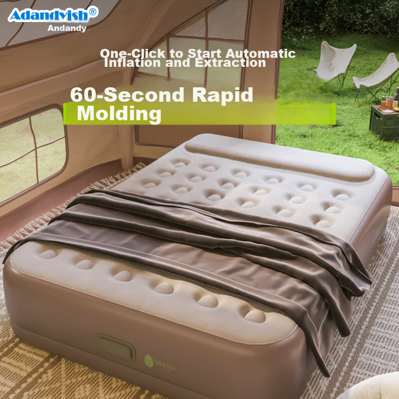 Adandyish Built-In Battery Pump Automatic Inflatable Mattress, Single Bed Air Mattress, Nap Tent Inflatable Pad, 190*100*25