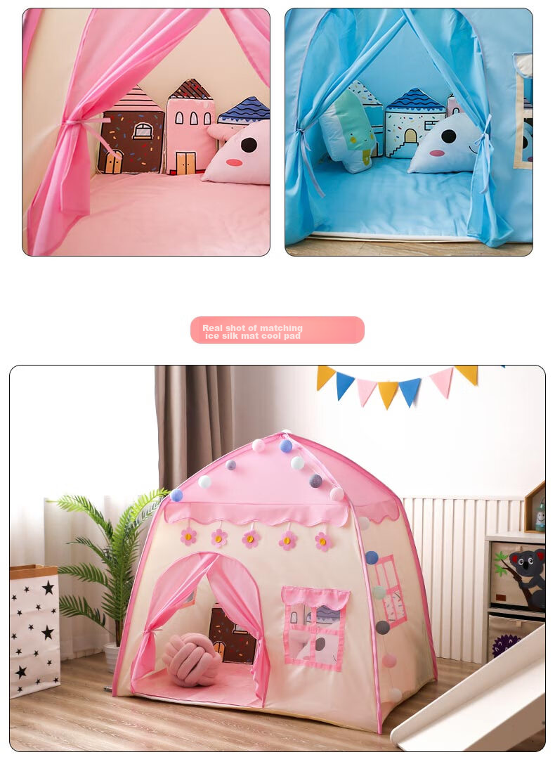 Little Dove Children's Tent Indoor Playhouse/princess Castle Pink Castle (Including Thickened Floor Mat + Ice Silk Mat) 15