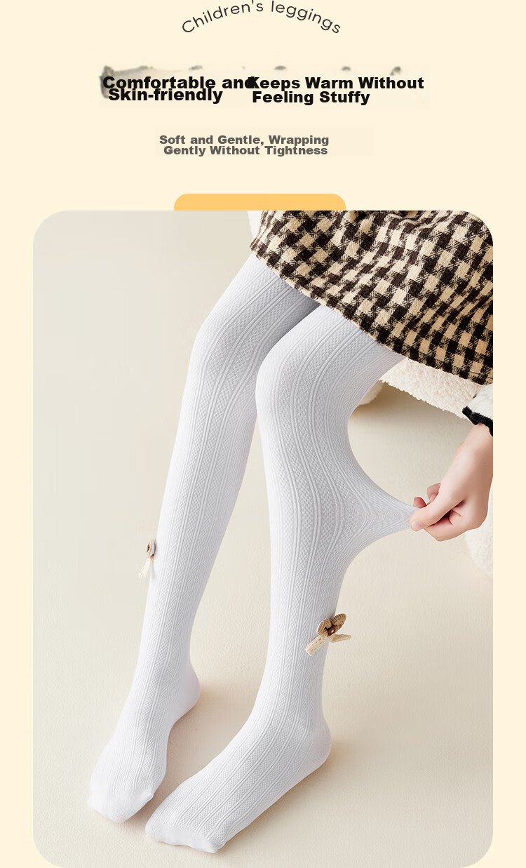 LangSha Children's Leggings, Girls' Spring And Summer Thin Socks, Girls' Jacquard Tights, Student Casual Versatile Dance Socks 10