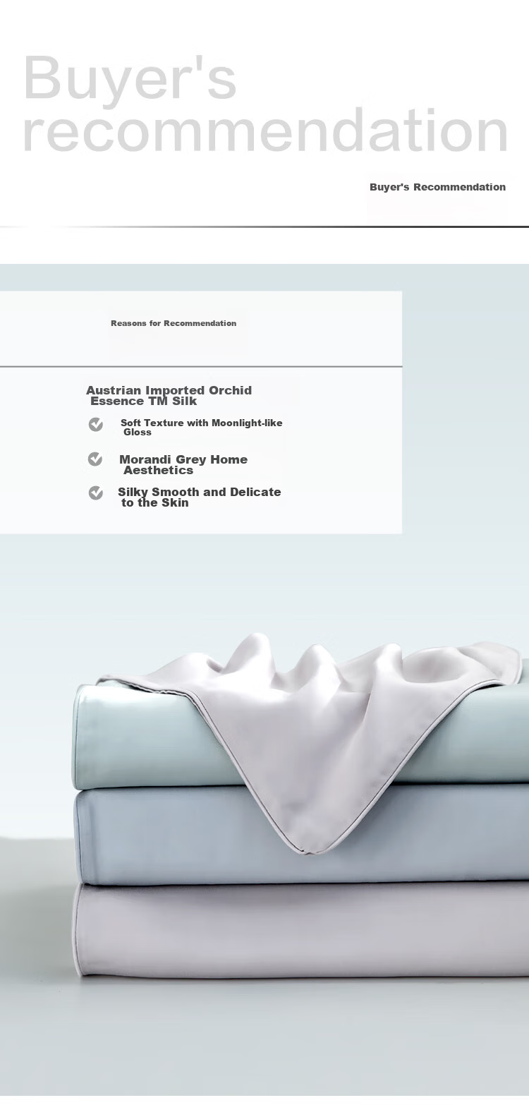 One's Member, 60 Thread Count Tencel Bedding Set, Summer Glass Purple, for 1.5m Bed, 200*230cm 2