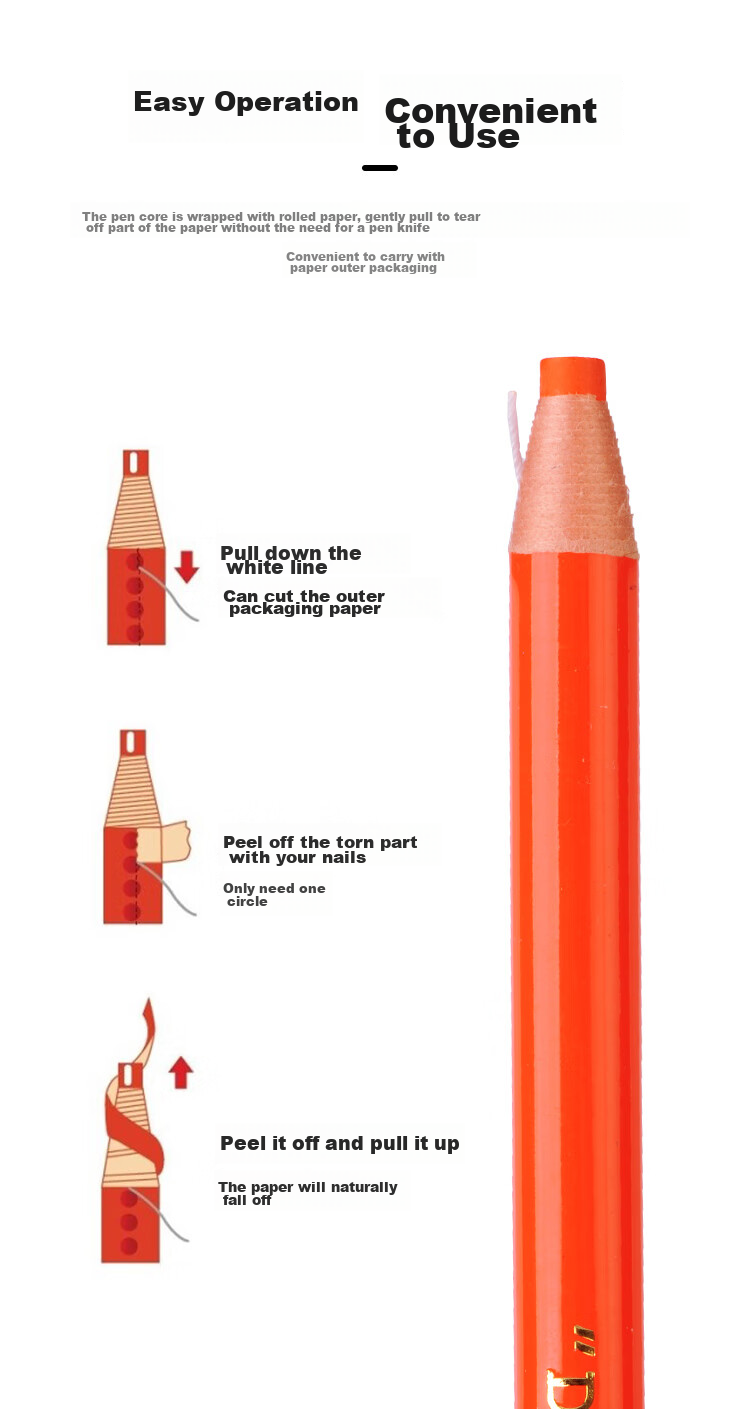 Uni Hand-Torn Roll Paper Water-Based Crayons 7610 Drawing Coloring Hand-Drawn Colored Marking Pens White Art Education Tools Drawing Pencils Graduation Gift 4