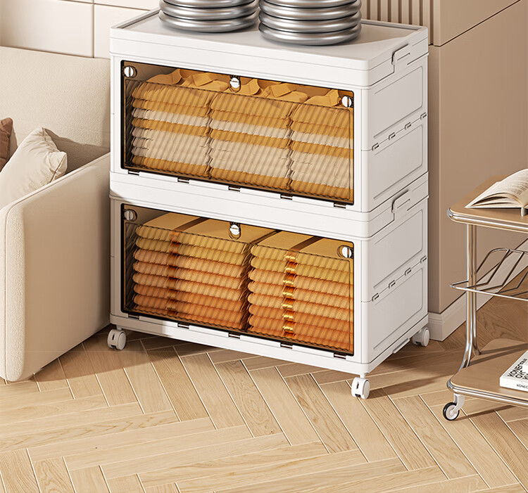 QIAONAMEI QIAONAMEI Folding Storage Box Extra Large Three-Layer QNM2457-3 8