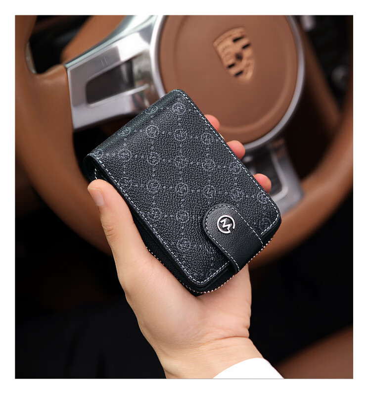GOLF Card Holder, Men's Printed Multi-Card Slots, Bank Card Sleeve, Zipper Business Card Holder, Women's Card Case, Driver's License Holder, Wallet 2