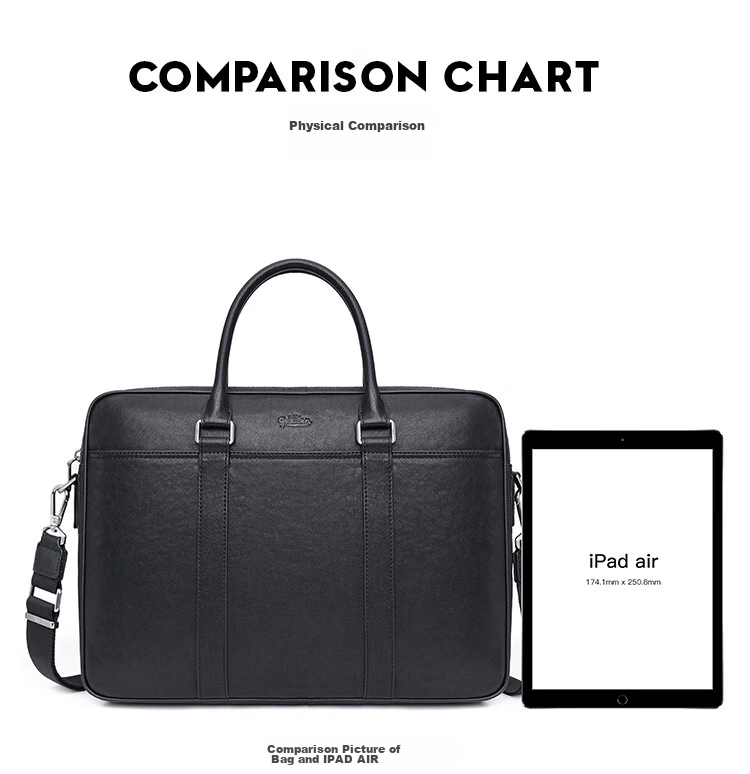 Goldlion Briefcase, Business Handbag, Laptop Bag, Large Capacity Shoulder Crossbody Bag for Men, Birthday Gift 12