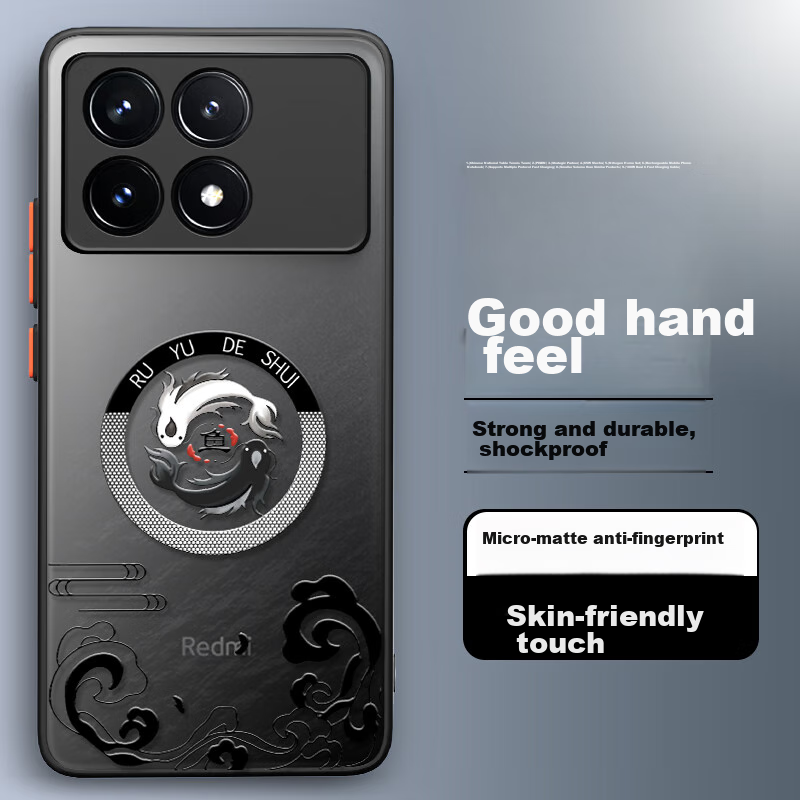 Чехол HotFire для Xiaomi Redmi K70 / K70 Pro, противоударный силиконовый, защита камеры, полный охват, полупрозрачный матовый