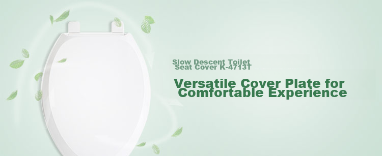 KOHLER Curved Toilet Seat Cover, V-Shaped Cover for Toilet, 4713T-0 PP Slow-Close Cover, 445mm 4