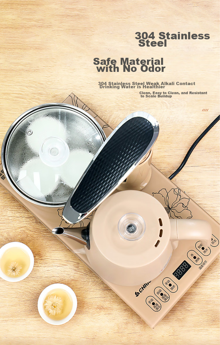 CHIGO Automatic Water-Refilling Electric Kettle, Tea Table All-In Water Boiler, Tea Table Electric Tea Tray Brewing Pot, Tea Maker, Specialized Electric Tea Stove Set JBL-S8250 4